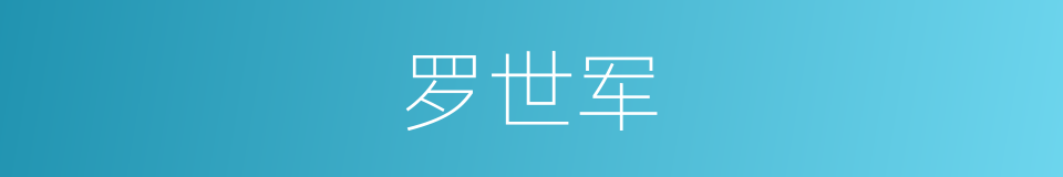 罗世军的同义词