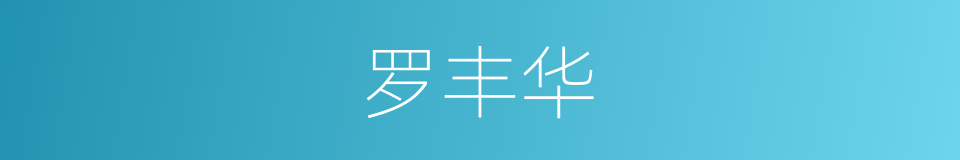 罗丰华的同义词