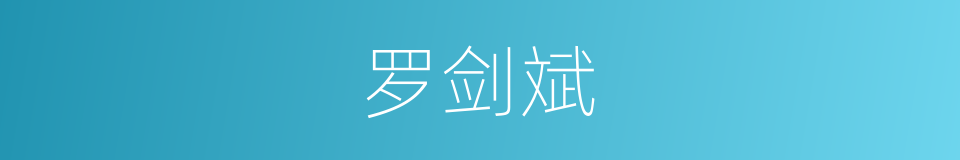 罗剑斌的同义词