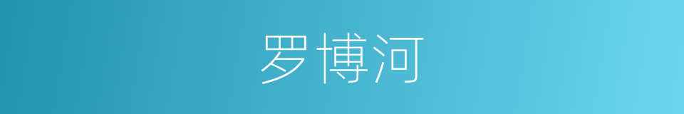 罗博河的同义词