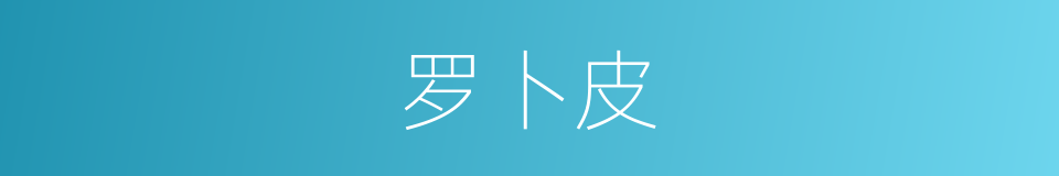 罗卜皮的同义词