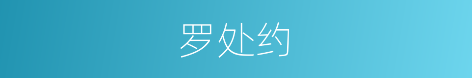 罗处约的同义词