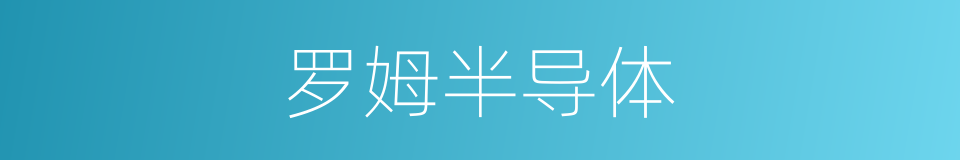 罗姆半导体的同义词
