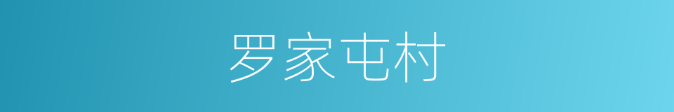 罗家屯村的同义词