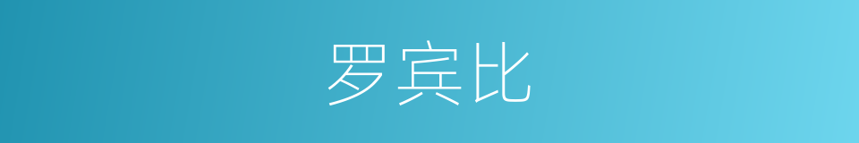 罗宾比的同义词