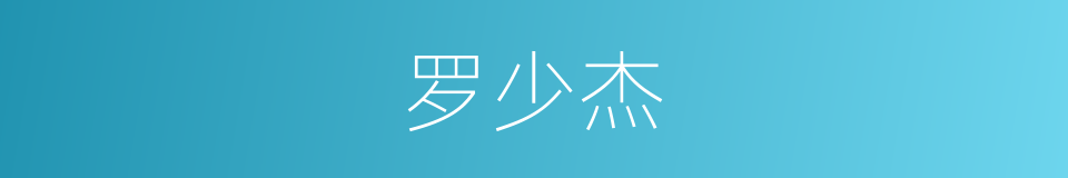 罗少杰的同义词