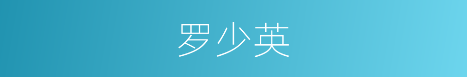罗少英的同义词
