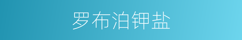 罗布泊钾盐的同义词