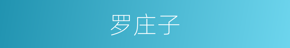 罗庄子的同义词