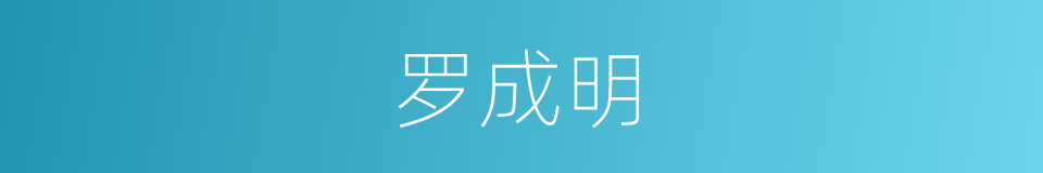 罗成明的同义词