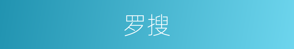 罗搜的意思