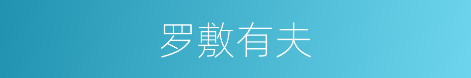 罗敷有夫的意思