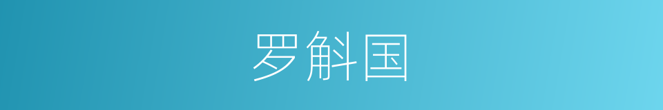 罗斛国的同义词