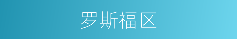 罗斯福区的同义词