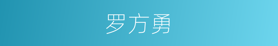 罗方勇的同义词