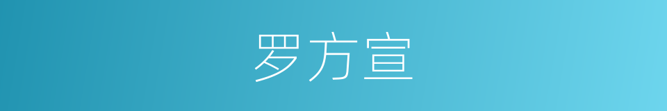 罗方宣的同义词