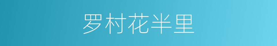 罗村花半里的同义词