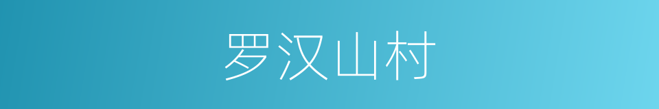 罗汉山村的同义词