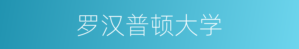 罗汉普顿大学的同义词
