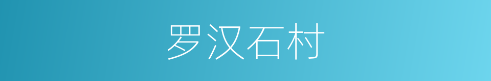 罗汉石村的同义词
