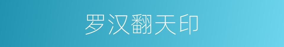 罗汉翻天印的同义词