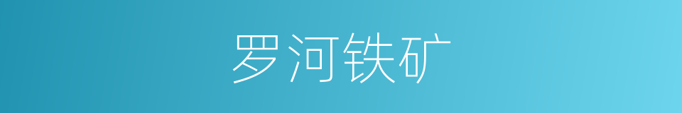 罗河铁矿的同义词