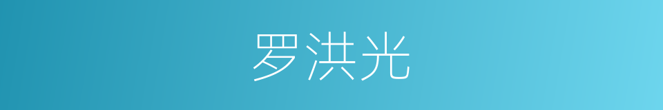 罗洪光的同义词