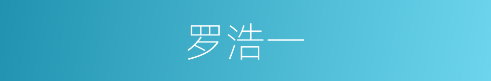 罗浩一的同义词