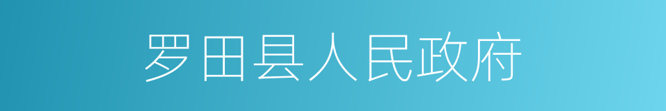 罗田县人民政府的同义词