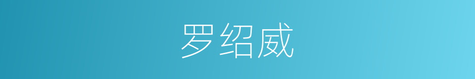 罗绍威的同义词