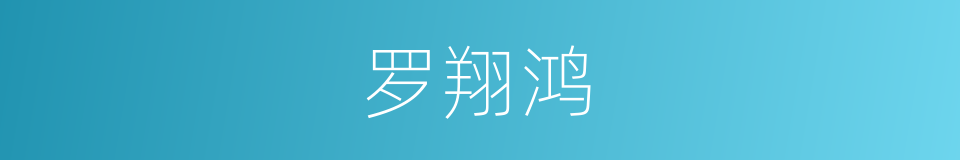罗翔鸿的同义词