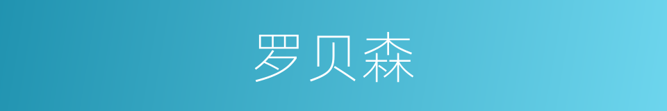 罗贝森的同义词