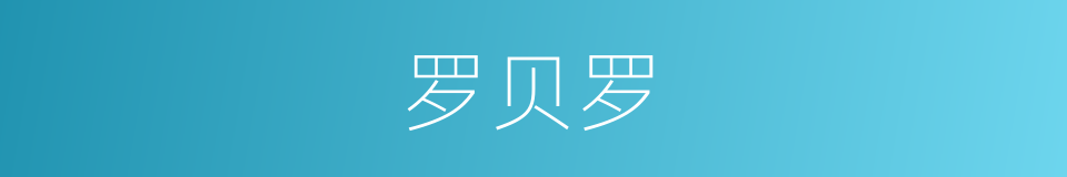 罗贝罗的同义词