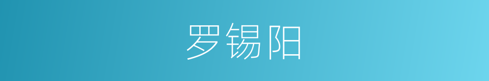 罗锡阳的同义词