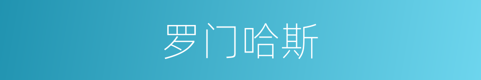 罗门哈斯的同义词