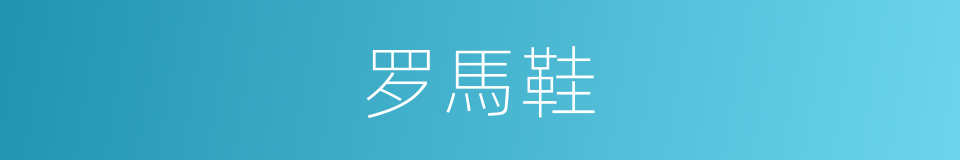 罗馬鞋的同義詞