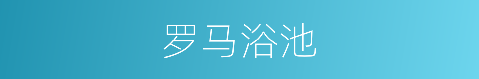 罗马浴池的同义词