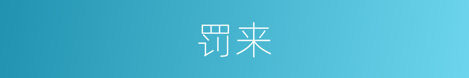 罚来的同义词