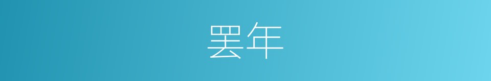 罢年的同义词