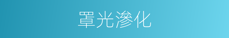 罩光滲化的同義詞
