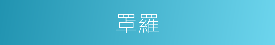 罩羅的意思