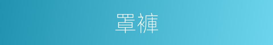 罩褲的意思