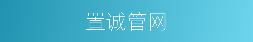置诚管网的同义词