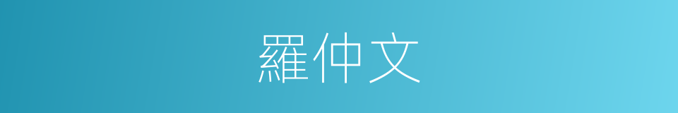 羅仲文的同義詞