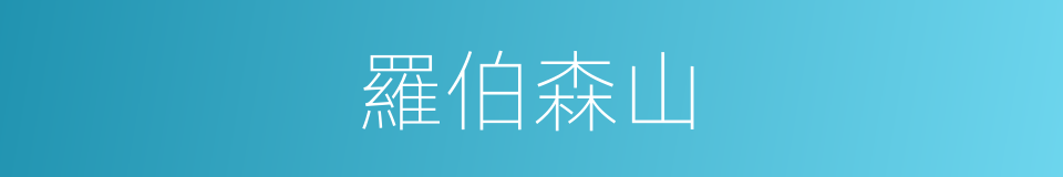 羅伯森山的同義詞