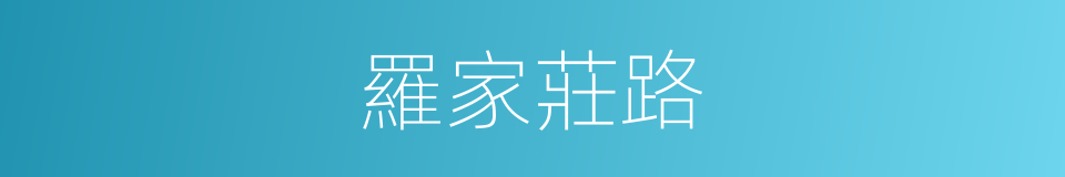 羅家莊路的同義詞