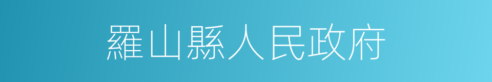 羅山縣人民政府的同義詞