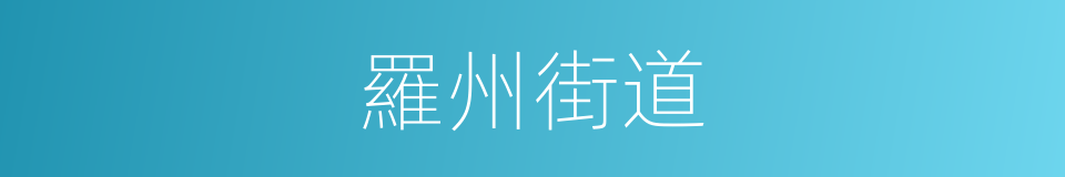 羅州街道的同義詞