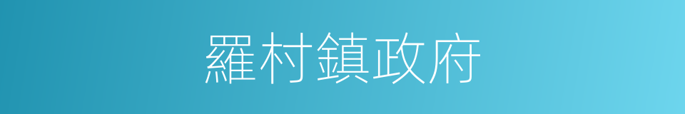 羅村鎮政府的同義詞