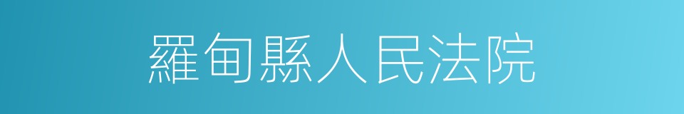 羅甸縣人民法院的同義詞